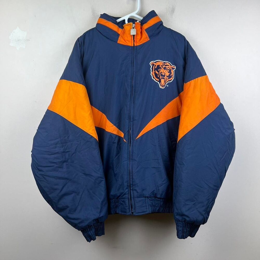 Vintage Chicago Bears Navy Puffer Jacket Size XXL